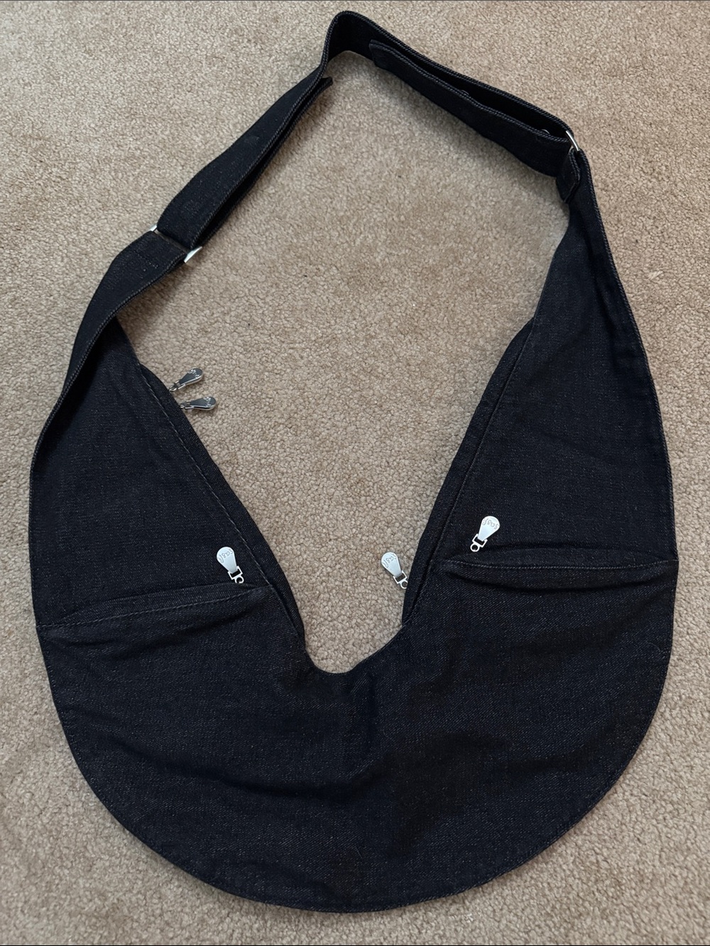 Sash Bag Canvas Everyday Black Crossbody Sling Bag